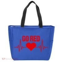 Go Red For Heart Disease Month Awareness Gift Tote Bag thumb 0
