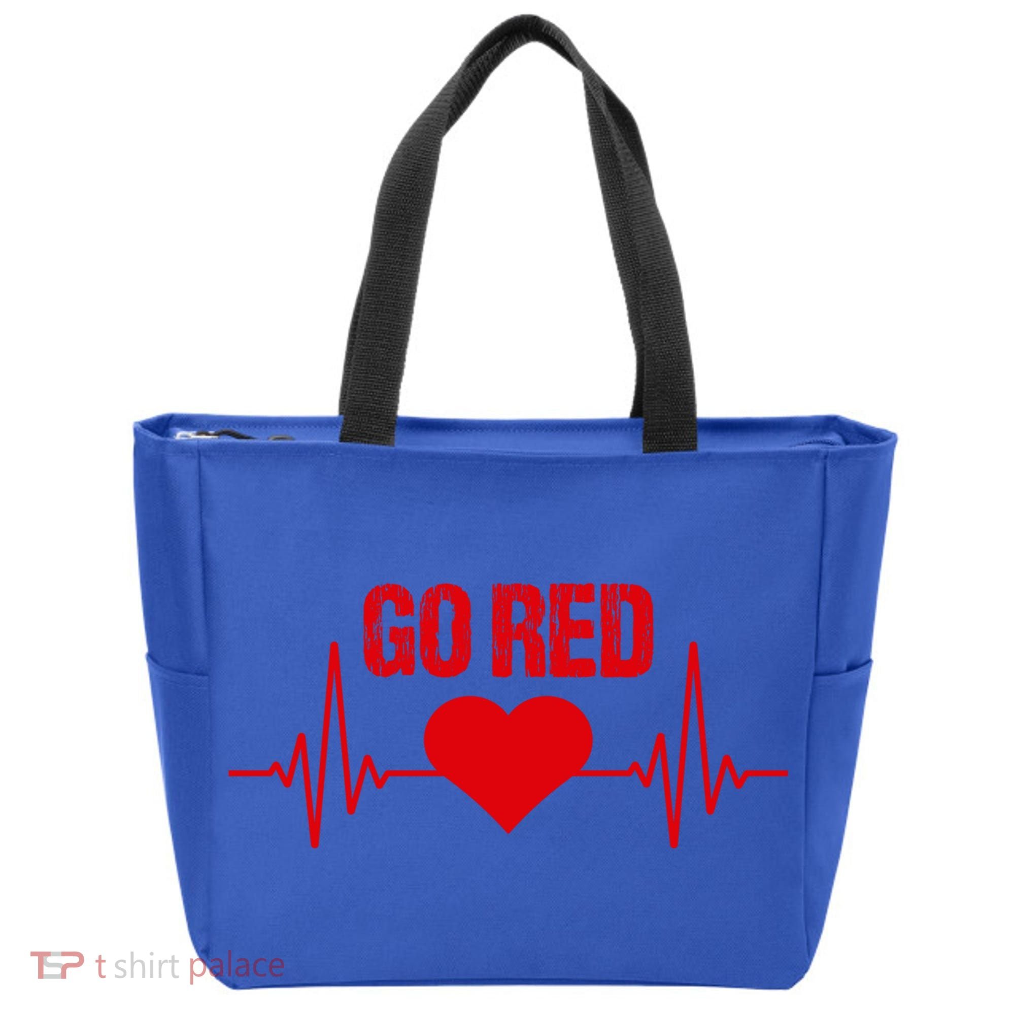Go Red For Heart Disease Month Awareness Gift Tote Bag