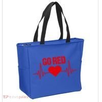 Go Red For Heart Disease Month Awareness Gift Tote Bag thumb 2