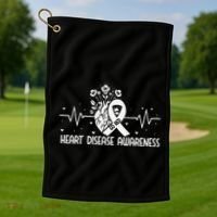 Go Red For Heart Disease Awareness Chd Wear Red Golf Towel thumb 1
