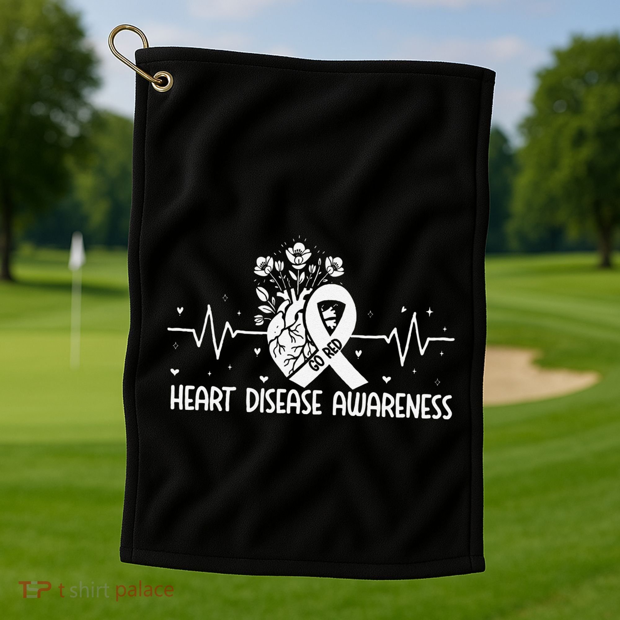 Go Red For Heart Disease Awareness Chd Wear Red Golf Towel