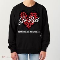 Go Red For Womens Heart Disease Awareness Month Leopard Women's Sweatshirt thumb 0