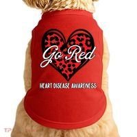 Go Red For Womens Heart Disease Awareness Month Leopard Doggie Tank thumb 0