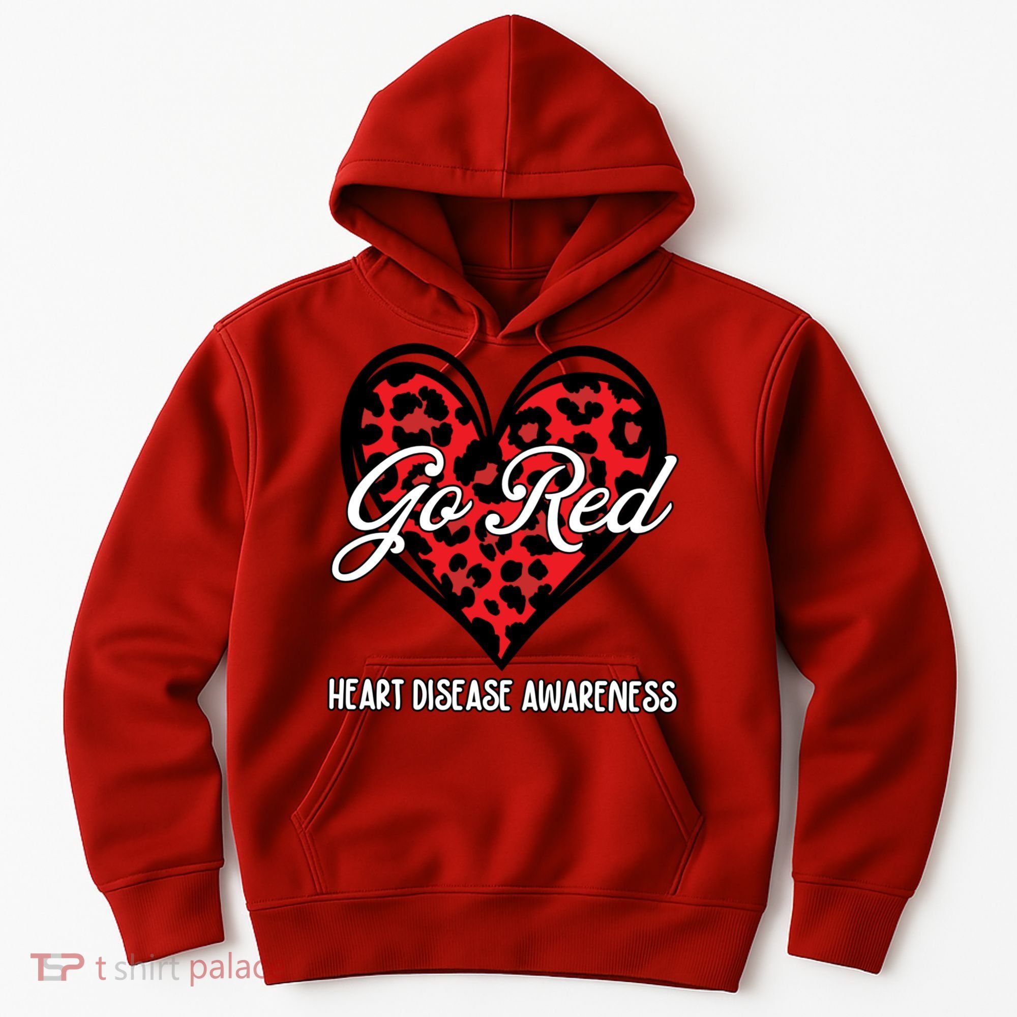 Go Red For Womens Heart Disease Awareness Month Leopard Hoodie