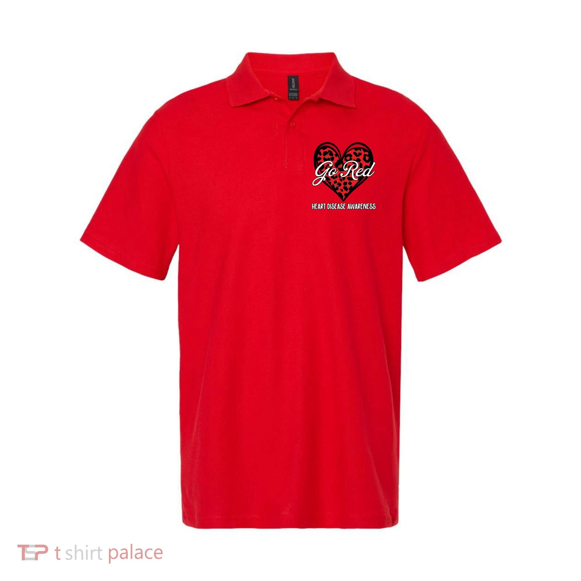 Go Red For Womens Heart Disease Awareness Month Leopard Polo