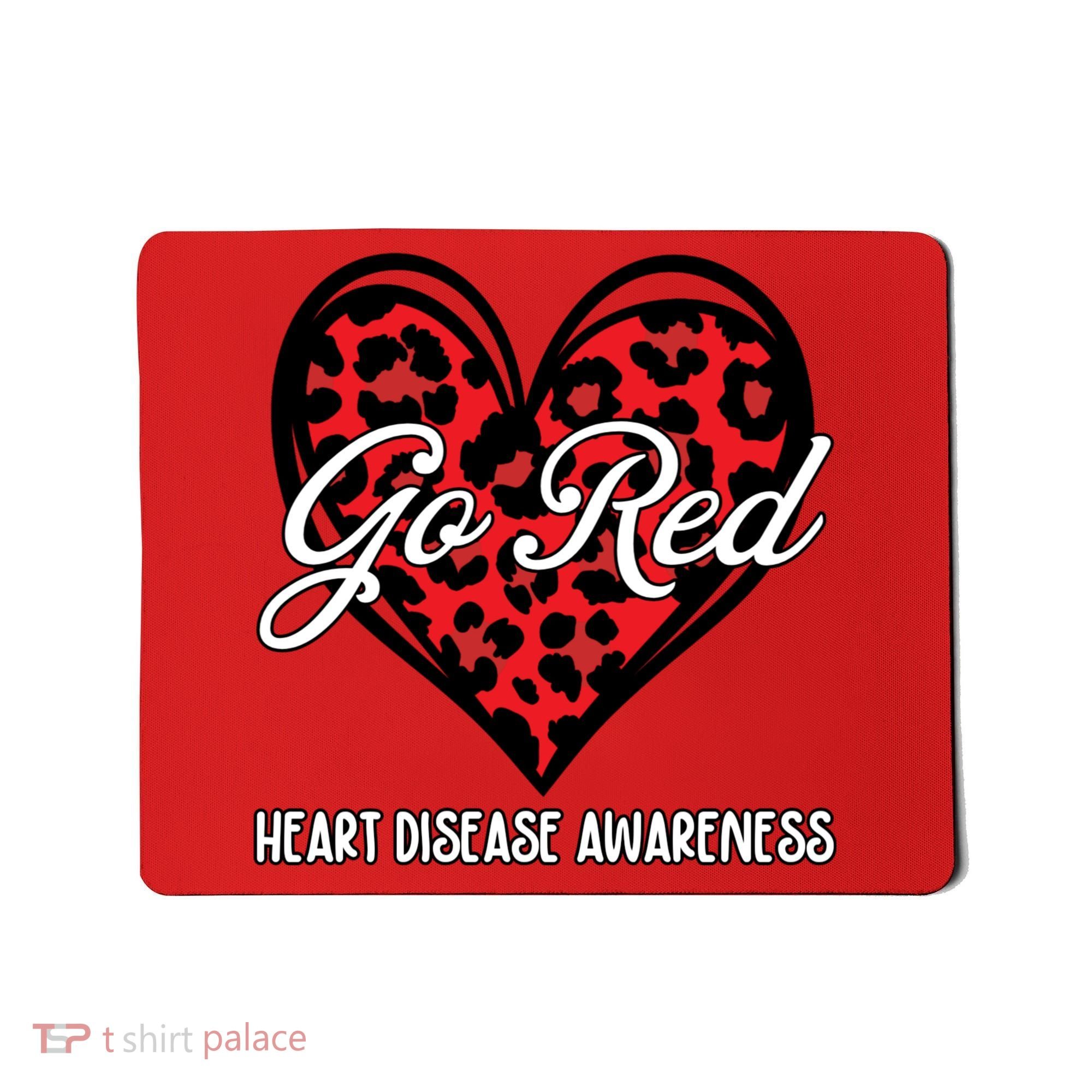 Go Red For Womens Heart Disease Awareness Month Leopard Mousepad