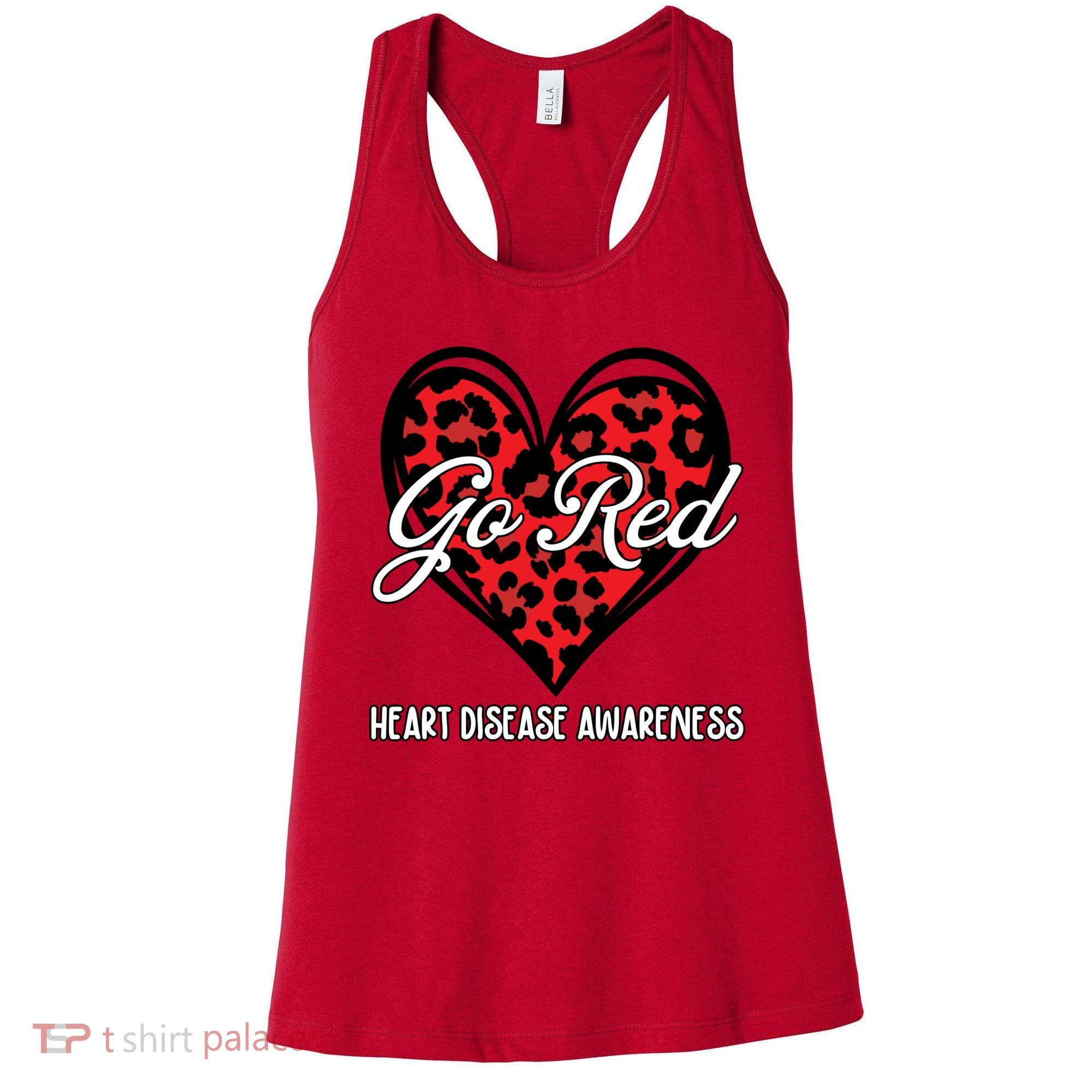 Go Red For Womens Heart Disease Awareness Month Leopard Women's Tank Top