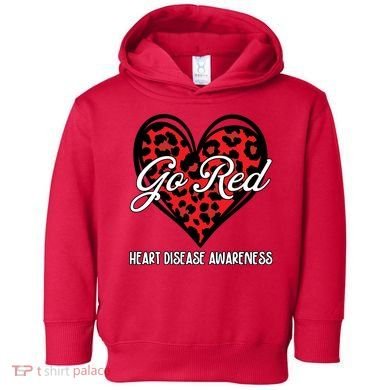 Go Red For Womens Heart Disease Awareness Month Leopard Toddler Hoodie