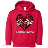 Go Red For Womens Heart Disease Awareness Month Leopard Toddler Hoodie thumb 0