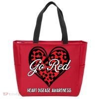 Go Red For Womens Heart Disease Awareness Month Leopard Tote Bag thumb 0