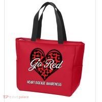 Go Red For Womens Heart Disease Awareness Month Leopard Tote Bag thumb 3