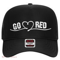 Go Red For Heart Disease Month Awareness Great Gift Hat thumb 0