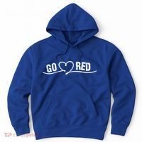 Go Red For Heart Disease Month Awareness Great Gift Hoodie thumb 0