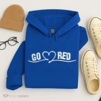 Go Red For Heart Disease Month Awareness Great Gift Hoodie thumb 4