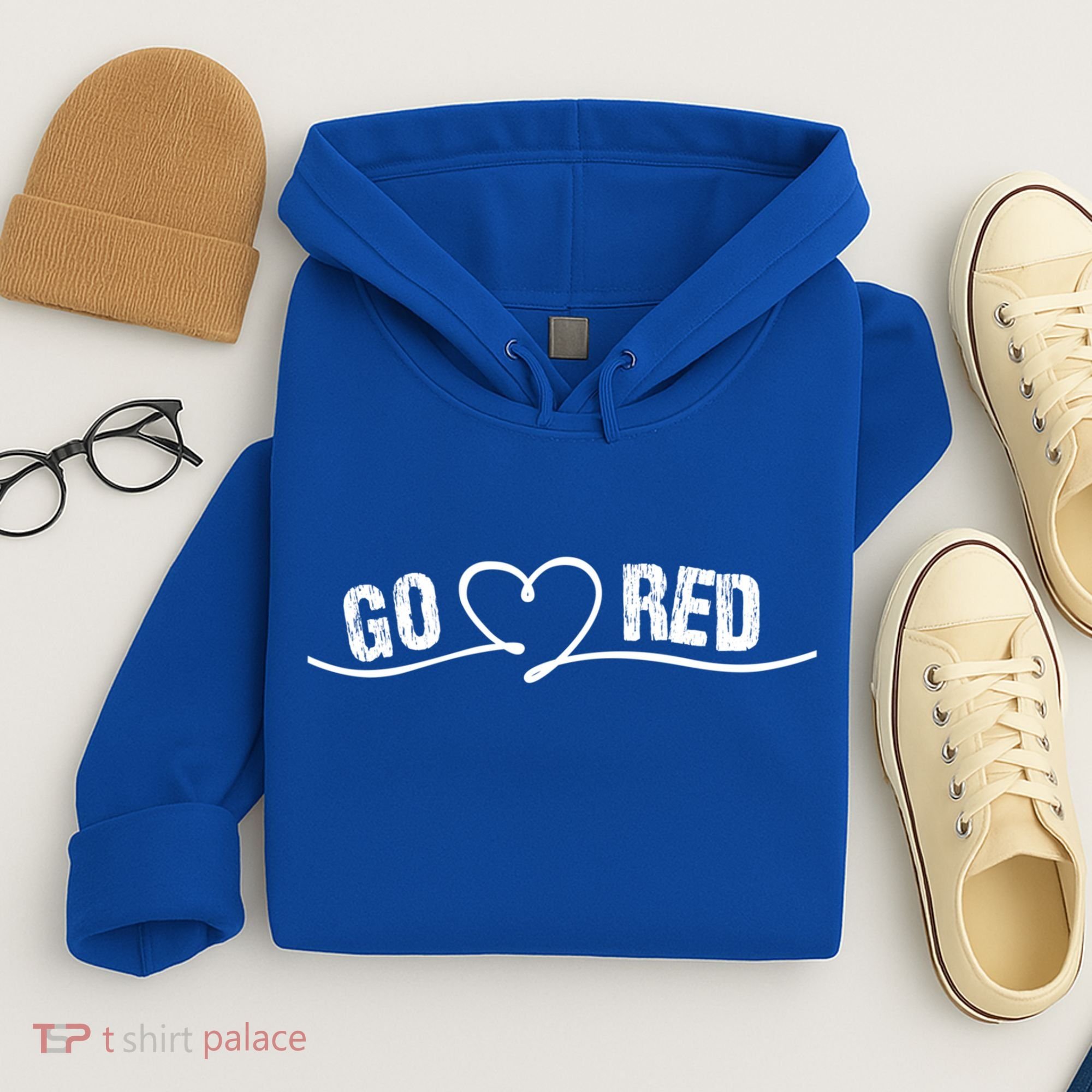 Go Red For Heart Disease Month Awareness Great Gift Hoodie