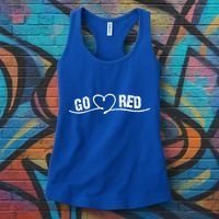 Go Red For Heart Disease Month Awareness Great Gift Women's Tank Top thumb 3