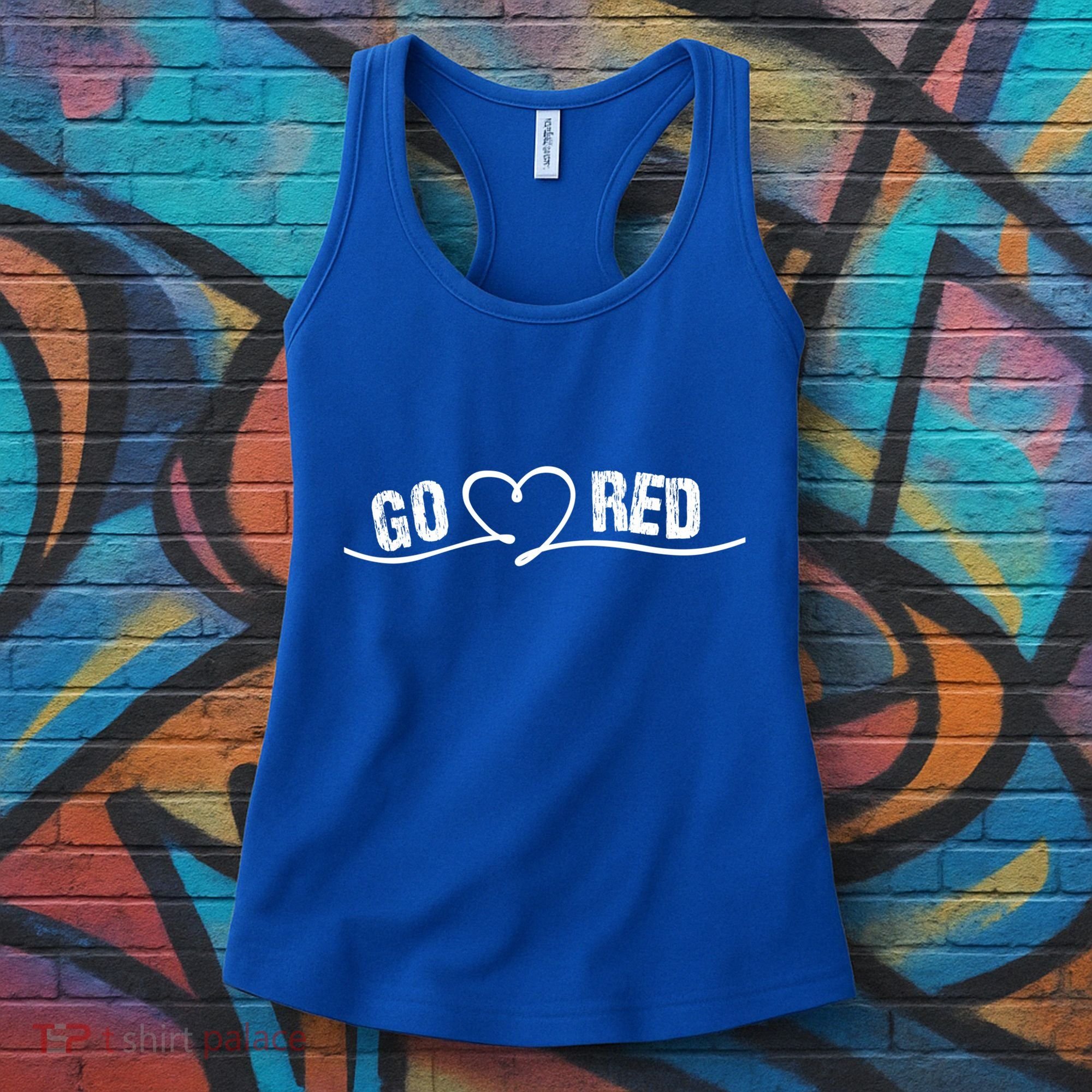 Go Red For Heart Disease Month Awareness Great Gift Women's Tank Top