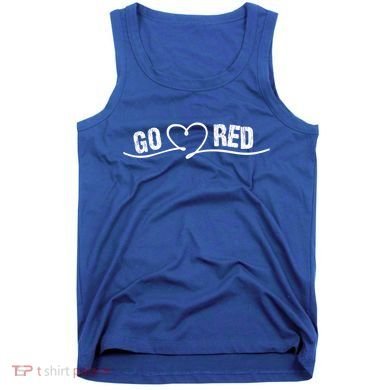 Go Red For Heart Disease Month Awareness Great Gift Tank Top