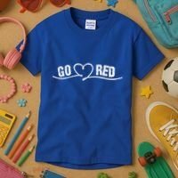 Go Red For Heart Disease Month Awareness Great Gift Kids T-Shirt thumb 3