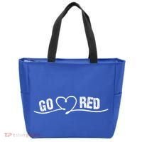 Go Red For Heart Disease Month Awareness Great Gift Tote Bag thumb 0