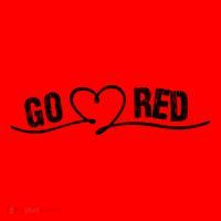 Go Red For Heart Disease Month Awareness Great Gift Santa Hat thumb 1