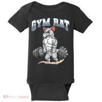 Gym Rat Fitness Bodybuilding Baby Bodysuit thumb 0