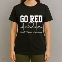 Go Red For Women American Heart Disease Month Awareness T-Shirt thumb 4