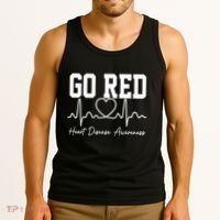 Go Red For Women American Heart Disease Month Awareness Tank Top thumb 3