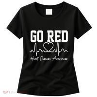 Go Red For Women American Heart Disease Month Awareness Women's T-Shirt thumb 0