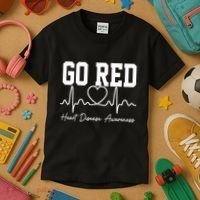 Go Red For Women American Heart Disease Month Awareness Kids T-Shirt thumb 3