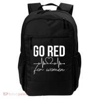 Go Red Funny Heart Disease Awareness Month Gift Backpack thumb 0