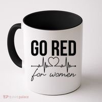Go Red Funny Heart Disease Awareness Month Gift Coffee Mug thumb 0