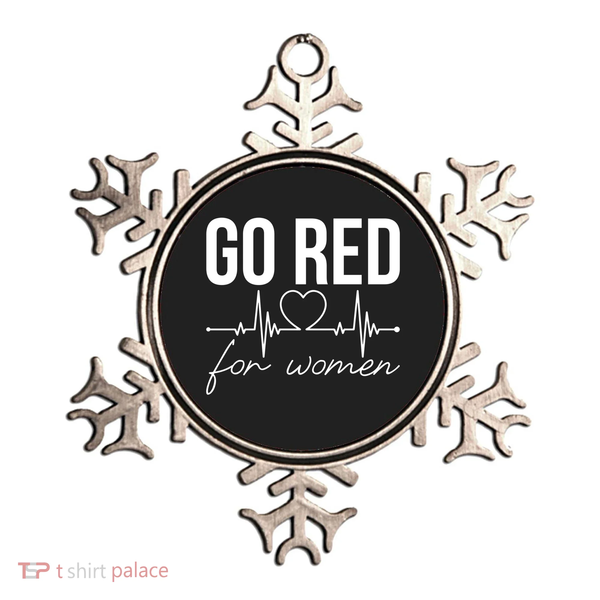 Go Red Funny Heart Disease Awareness Month Gift Ornament