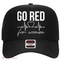 Go Red Funny Heart Disease Awareness Month Gift Hat thumb 0