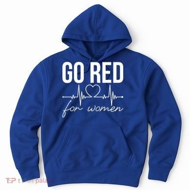 Go Red Funny Heart Disease Awareness Month Gift Hoodie