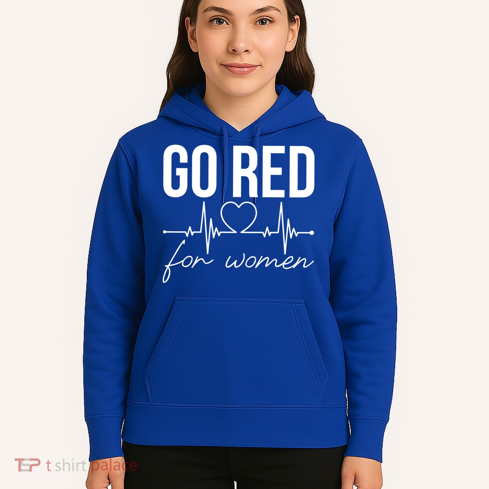 Go Red Funny Heart Disease Awareness Month Gift Hoodie