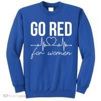 Go Red Funny Heart Disease Awareness Month Gift Sweatshirt thumb 0