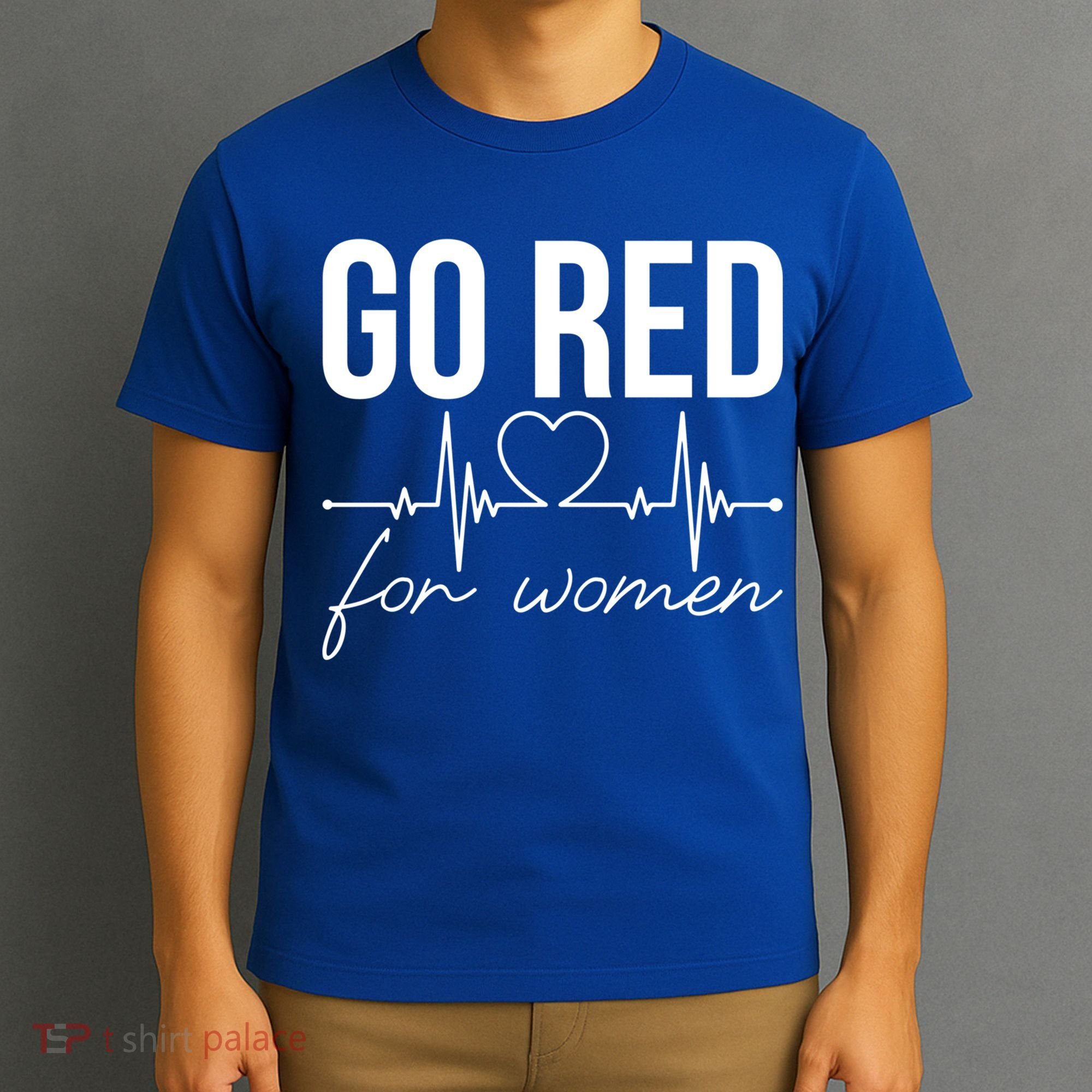 Go Red Funny Heart Disease Awareness Month Gift T-Shirt