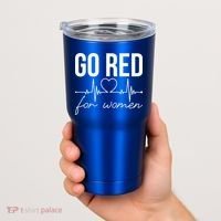 Go Red Funny Heart Disease Awareness Month Gift Tumbler thumb 2