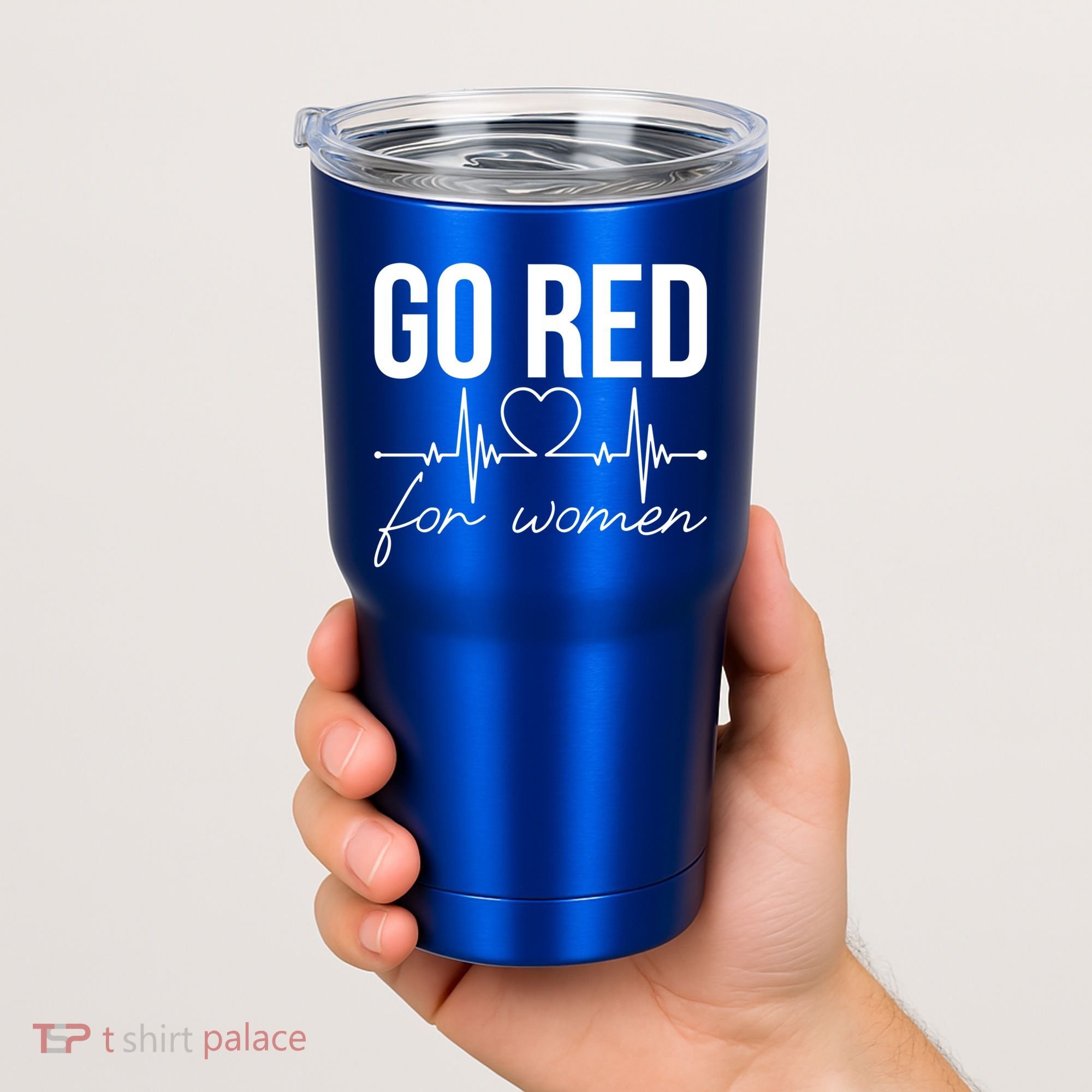Go Red Funny Heart Disease Awareness Month Gift Tumbler