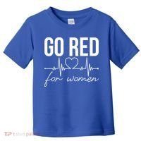 Go Red Funny Heart Disease Awareness Month Gift Toddler T-Shirt thumb 0
