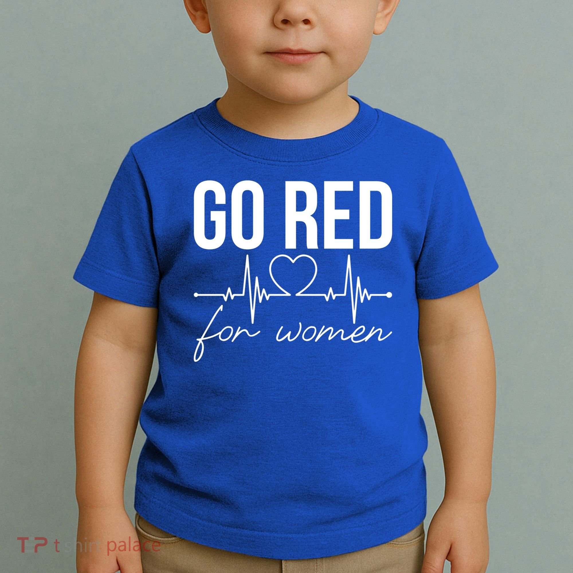 Go Red Funny Heart Disease Awareness Month Gift Toddler T-Shirt