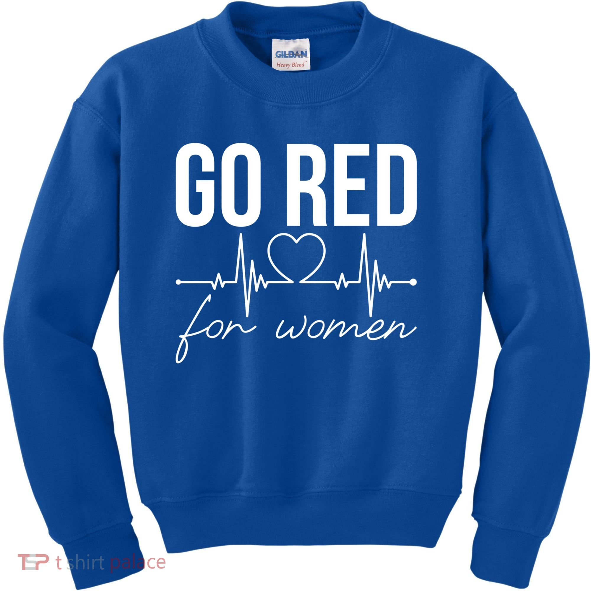 Go Red Funny Heart Disease Awareness Month Gift Kids Sweatshirt
