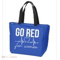 Go Red Funny Heart Disease Awareness Month Gift Tote Bag thumb 3