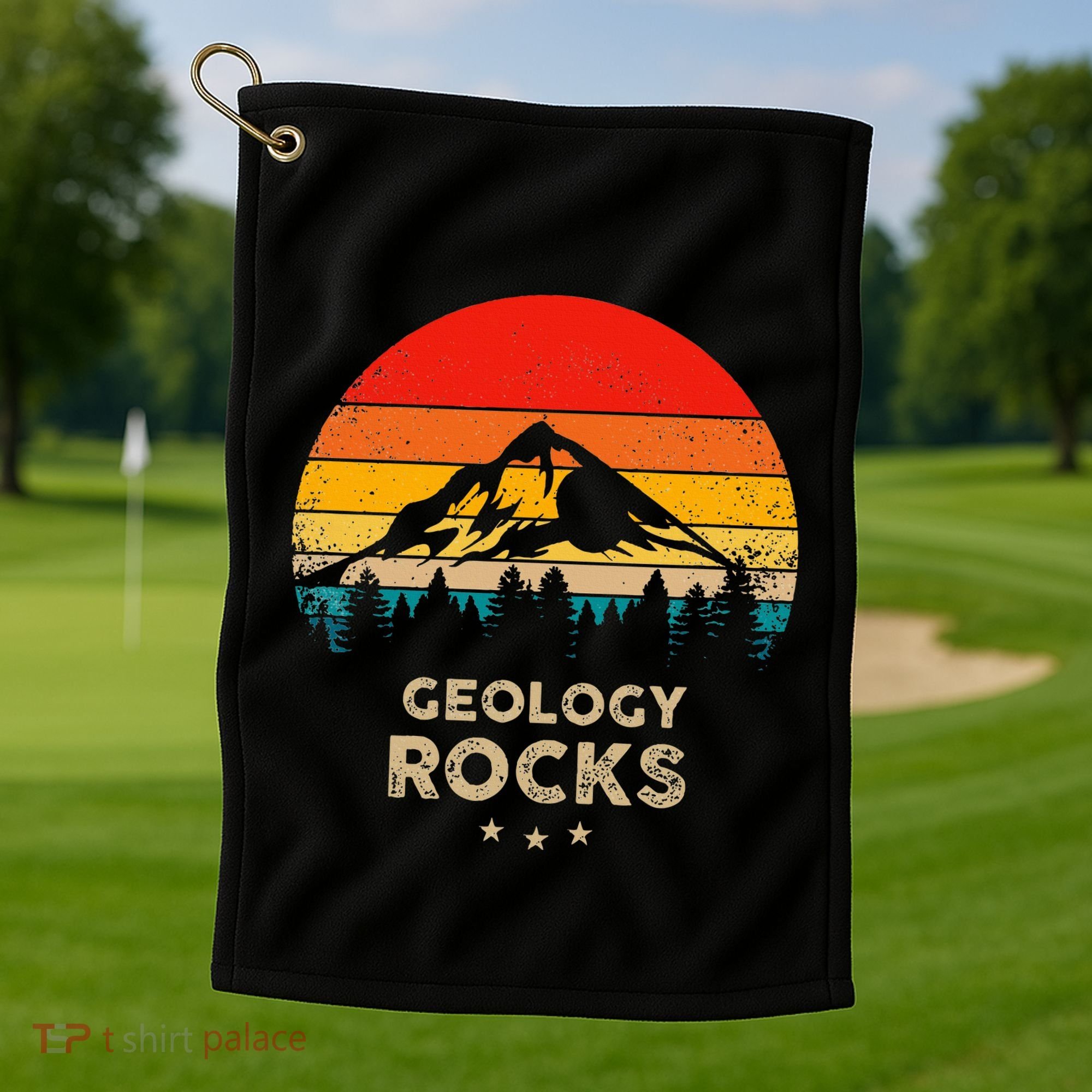 Geology Rocks Funny Geologist Gift Idea Golf Towel