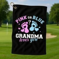 Gender Reveal Grandma Golf Towel thumb 1