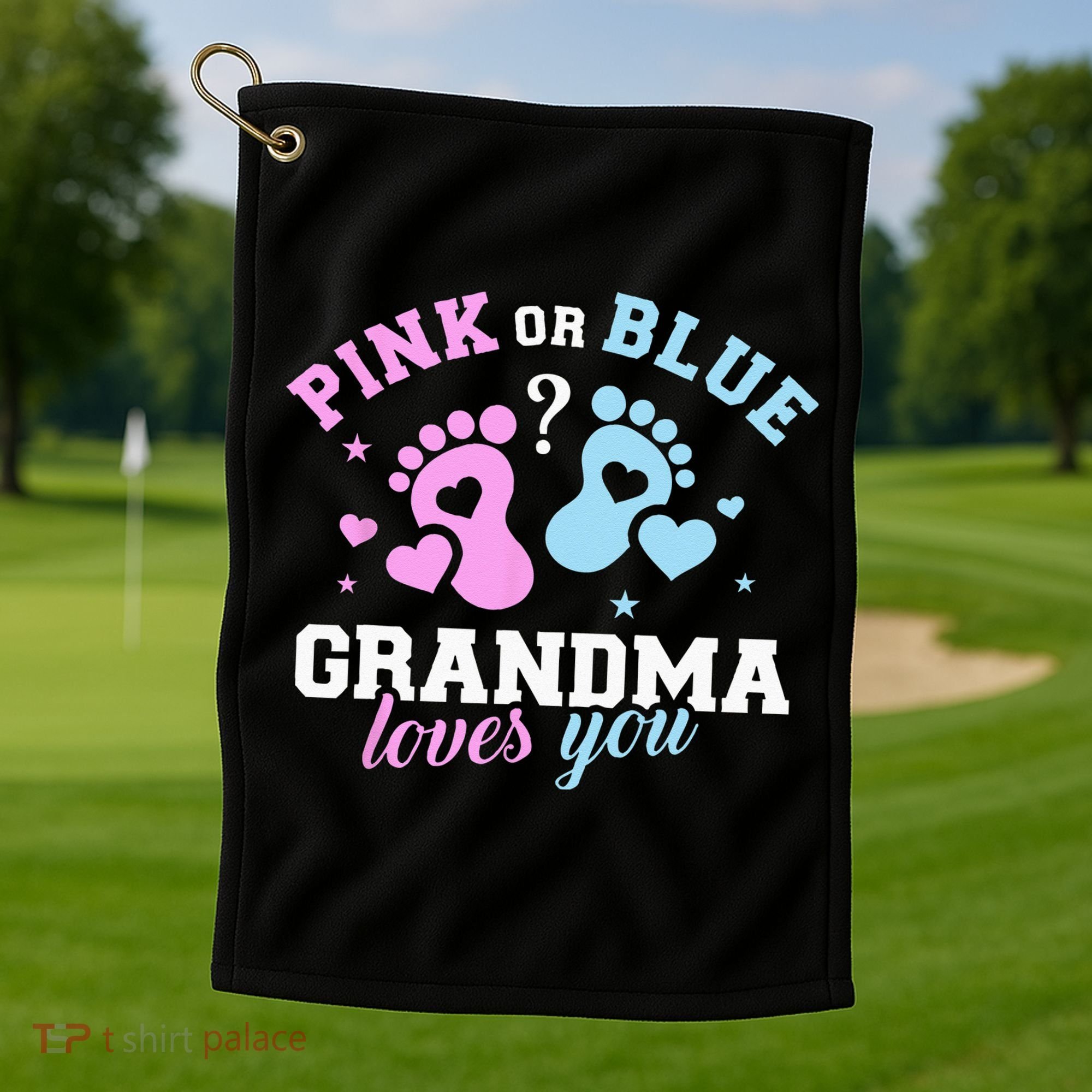 Gender Reveal Grandma Golf Towel