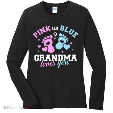 Gender Reveal Grandma Women's Long Sleeve Shirt