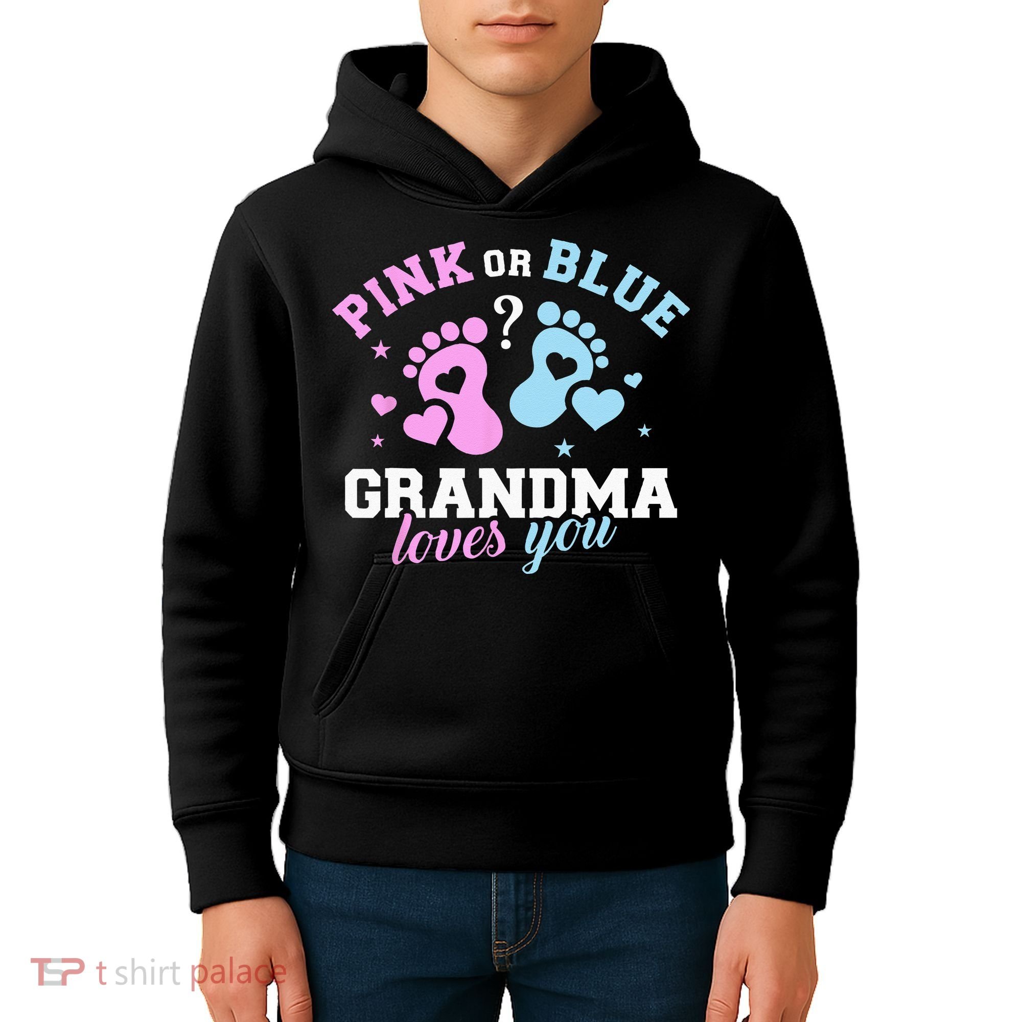 Gender Reveal Grandma Kids Hoodie
