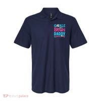 Gender Reveal Goals Or Bows Daddy Loves You Soccer Polo thumb 0